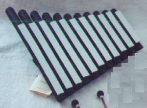 pictured is the "wing" freenotes, available with 11 tones in your choice of the C Major or A minor pentatonic scale